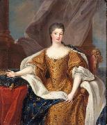Circle of Pierre Gobert Portrait Marie Anne de Bourbon as Princess of Conti oil on canvas